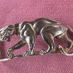 Vintage Gold Panther Belt Buckle